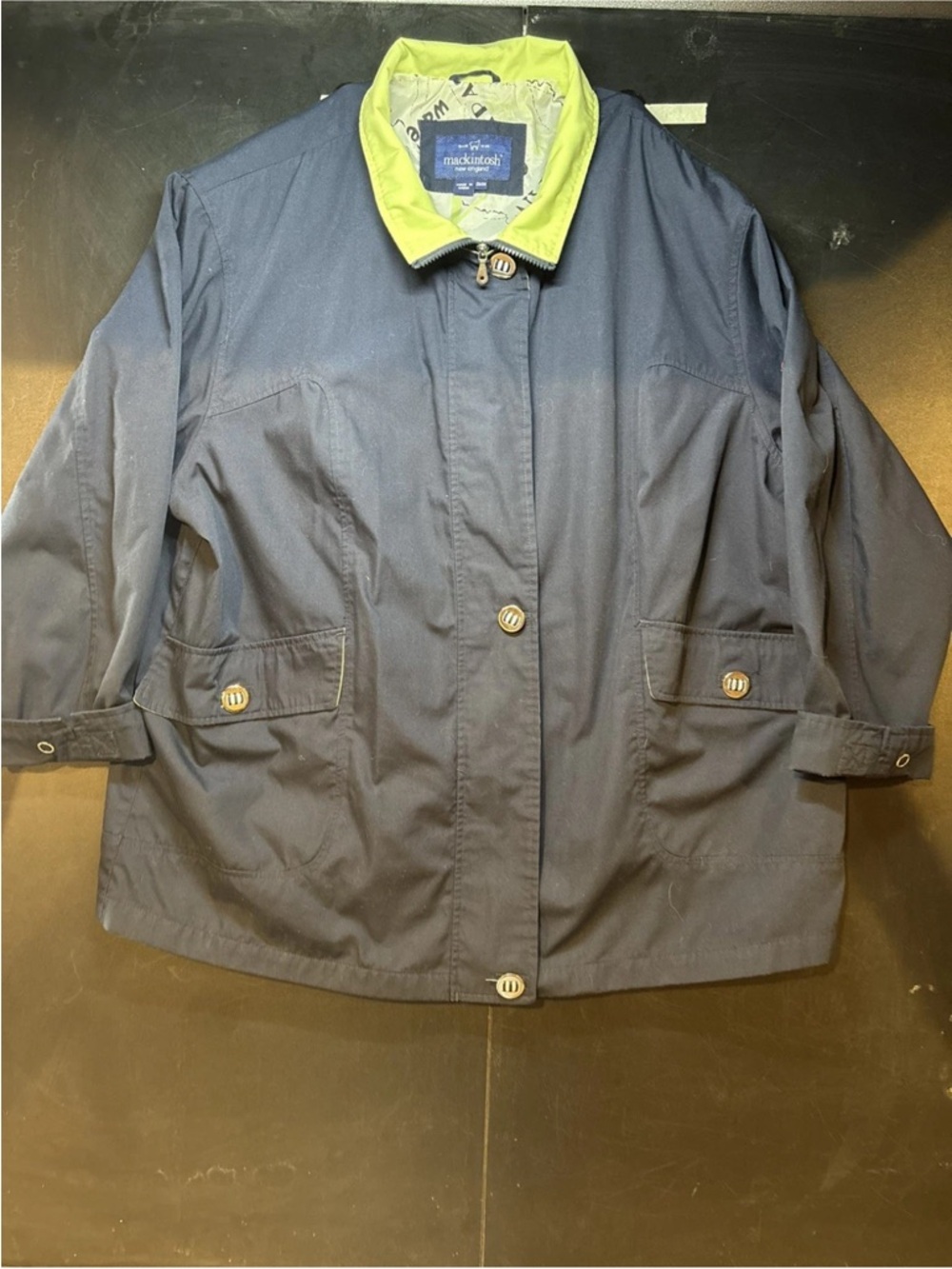 Mackintosh New England Jacket Women's 2xl Blue Nautical Windbreaker Full Zip